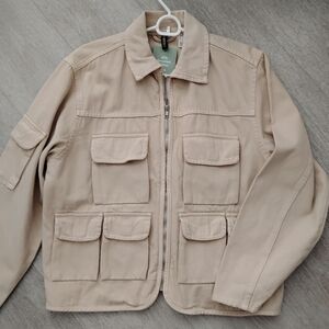 Womens Tan Utility Jacket